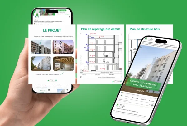 Mockup de publication sur les réseaux sociaux pour Insitu-A dans la filière forêt-bois