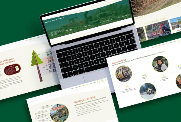 Mockup du site internet Triboulet Soprobois dans la filière forêt-bois